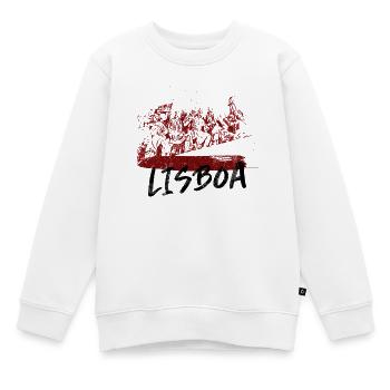 Monument Découvertes Lisbonne illustration rouge - Sweat Premium enfant bio - blanc - Devant - AI Model Kid Male (0cm)