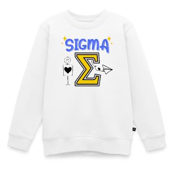 Sigma Jeunes Mots - Sweat Premium enfant bio - blanc - Devant - AI Model Kid Male (0cm)