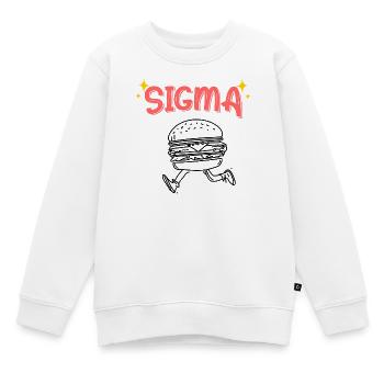 Sigma Burger Sprint - Sweat Premium enfant bio - blanc - Devant - AI Model Kid Male (0cm)