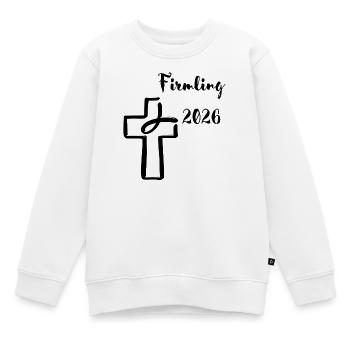 Confirmation 2026 Confirmation Des poissons plongent dans la croix - Sweat Premium enfant bio - blanc - Devant - AI Model Kid Male (0cm)