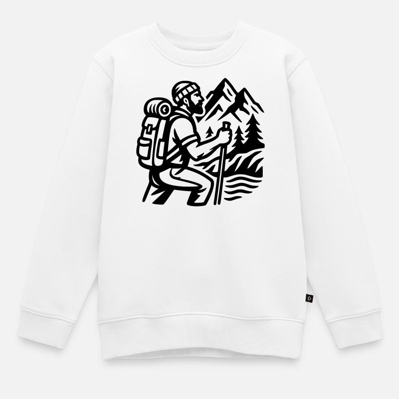 Randonneur - Sweat Premium enfant bio - blanc