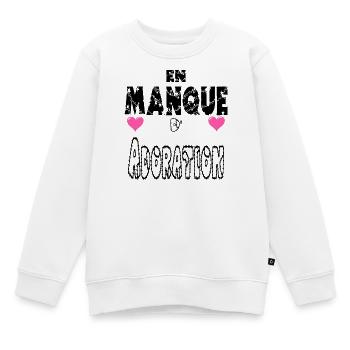 En Manque d'Adoration - Sweat Premium enfant bio - blanc - Devant - AI Model Kid Male (0cm)