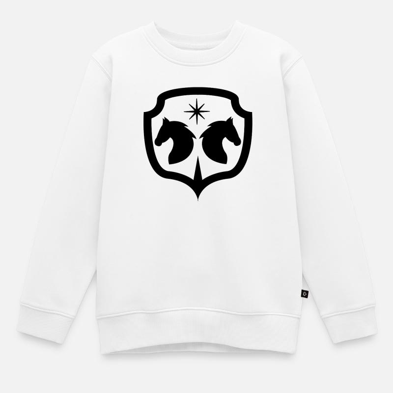Chevaux - Sweat Premium enfant bio - blanc