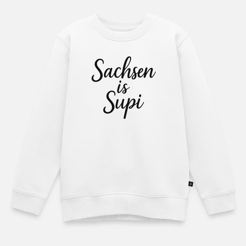 La Saxe est Supi - Sweat Premium enfant bio - blanc