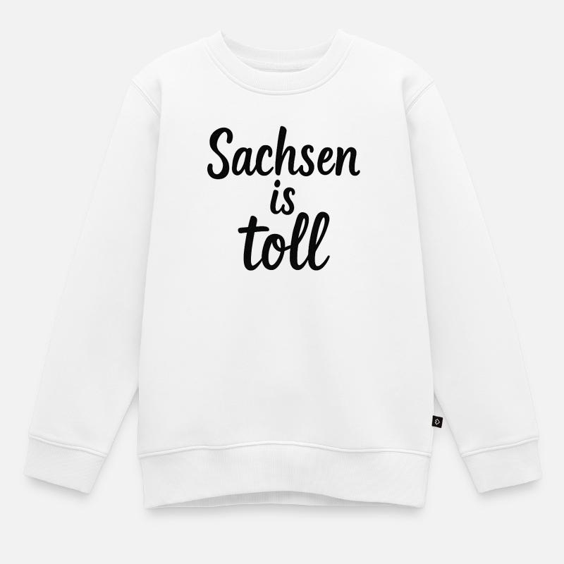 La Saxe est géniale - Sweat Premium enfant bio - blanc
