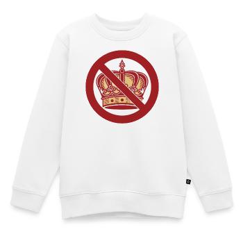 Pas de mouvement des rois Pas de rois avec la couronne du roi - Sweat Premium enfant bio - blanc - Devant - AI Model Kid Male (0cm)