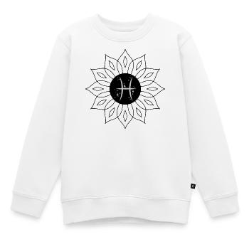 Symétrie Céleste et Croissant d'Étoiles - Sweat Premium enfant bio - blanc - Devant - AI Model Kid Male (0cm)