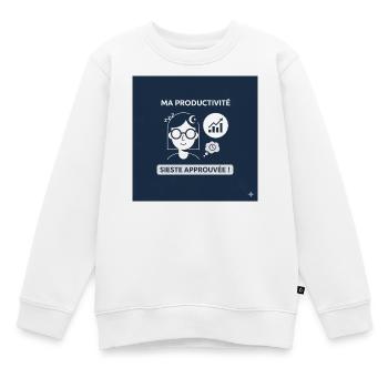 Nap Approved: Zen-Produktivität - Kinder Premium Organic Sweatshirt - Weiß - Vorne - AI Model Kid Male (0cm)