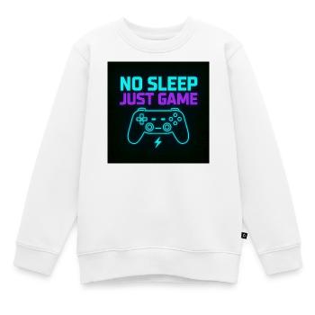 Kein Schlaf, nur Spiel - Kinder Premium Organic Sweatshirt - Weiß - Vorne - AI Model Kid Male (0cm)