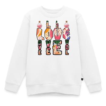 Boho Bunte Liebesbriefe - Kinder Premium Organic Sweatshirt - Weiß - Vorne - AI Model Kid Male (0cm)