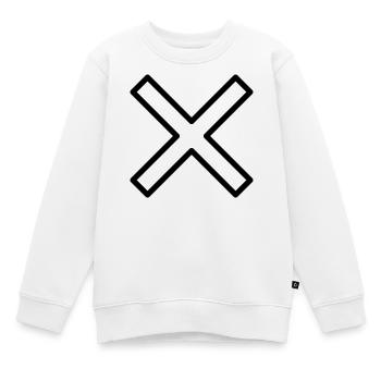 croix - Sweat Premium enfant bio - blanc - Devant - AI Model Kid Male (0cm)
