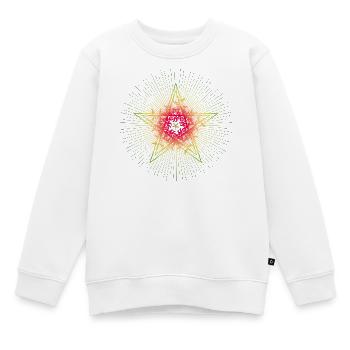 Leuchtender Weihnachtsstern in Mandala-Optik - Kinder Premium Organic Sweatshirt - Weiß - Vorne - AI Model Kid Male (0cm)