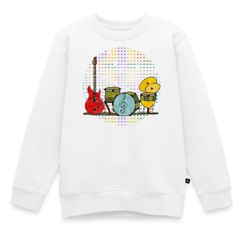 Musikinstrumente - Kinder Premium Organic Sweatshirt - Weiß - Vorne - AI Model Kid Male (0cm)