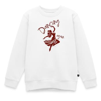 💃Wieder tanzen, inspiriert von Psalm 30,11 - Kinder Premium Organic Sweatshirt - Weiß - Vorne - AI Model Kid Male (0cm)
