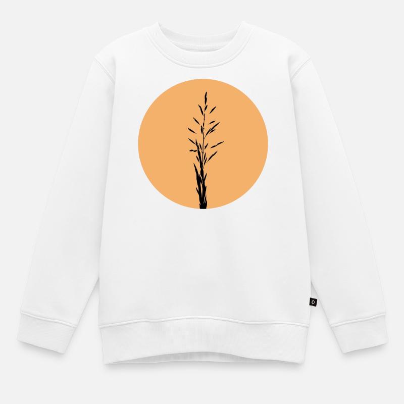 Silhouette dans Sunset Circle - Sweat Premium enfant bio - blanc