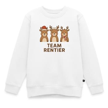 Team Rentier - Kinder Premium Organic Sweatshirt - Weiß - Vorne - AI Model Kid Male (0cm)