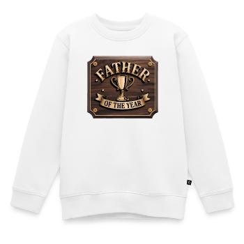 Vater des Jahres - Lustiger Papa T-Shirt - Kinder Premium Organic Sweatshirt - Weiß - Vorne - AI Model Kid Male (0cm)