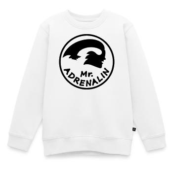 Mr. Adrenalin Rennen - Kinder Premium Organic Sweatshirt - Weiß - Vorne - AI Model Kid Male (0cm)