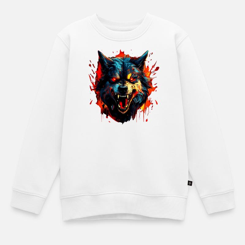 Hund - Kinder Premium Organic Sweatshirt - Weiß