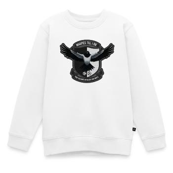 Magpies Crest - Kinder Premium Organic Sweatshirt - Weiß - Vorne - AI Model Kid Male (0cm)