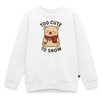 Ours polaire mignon – trop mignon pour neiger - Sweat Premium enfant bio - blanc - Devant - AI Model Kid Male (0cm)