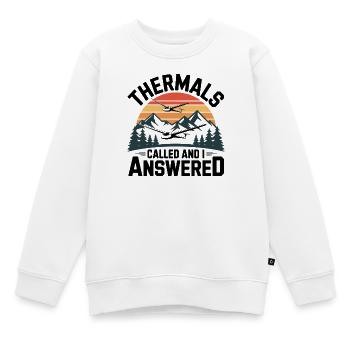 Les températures du planeur appellent, je réponds – planage - Sweat Premium enfant bio - blanc - Devant - AI Model Kid Male (0cm)