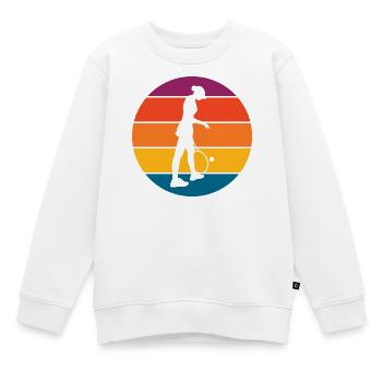 Tennis - Kinder Premium Organic Sweatshirt - Weiß - Vorne - AI Model Kid Male (0cm)