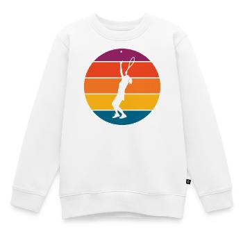 Tennis - Kinder Premium Organic Sweatshirt - Weiß - Vorne - AI Model Kid Male (0cm)