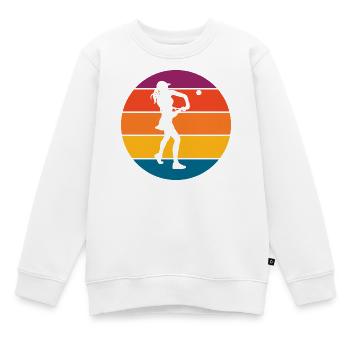 Tennis - Kinder Premium Organic Sweatshirt - Weiß - Vorne - AI Model Kid Male (0cm)