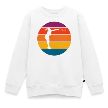 Tennis - Kinder Premium Organic Sweatshirt - Weiß - Vorne - AI Model Kid Male (0cm)