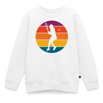 Tennis - Kinder Premium Organic Sweatshirt - Weiß - Vorne - AI Model Kid Male (0cm)