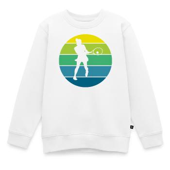 Tennis - Kinder Premium Organic Sweatshirt - Weiß - Vorne - AI Model Kid Male (0cm)