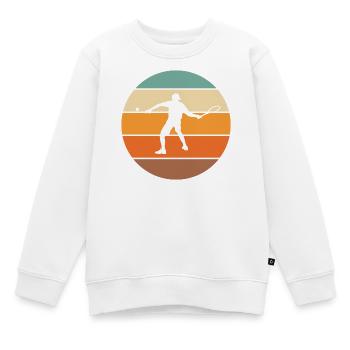 Tennis - Kinder Premium Organic Sweatshirt - Weiß - Vorne - AI Model Kid Male (0cm)