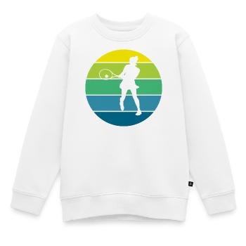 Tennis - Kinder Premium Organic Sweatshirt - Weiß - Vorne - AI Model Kid Male (0cm)