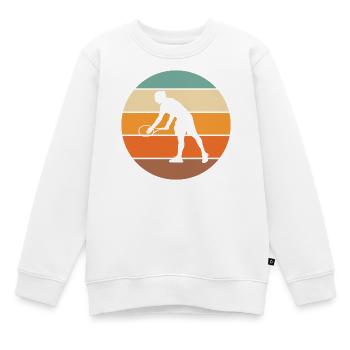 Tennis - Kinder Premium Organic Sweatshirt - Weiß - Vorne - AI Model Kid Male (0cm)