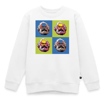 Karl Marx & Kommunismus & Kommunist - Kinder Premium Organic Sweatshirt - Weiß - Vorne - AI Model Kid Male (0cm)
