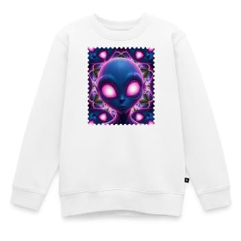 Kaléidoscope néonalie - Sweat Premium enfant bio - blanc - Devant - AI Model Kid Male (0cm)