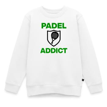 Padel Addict – Spielfeld ist mein Zuhause, Sport - Kinder Premium Organic Sweatshirt - Weiß - Vorne - AI Model Kid Male (0cm)