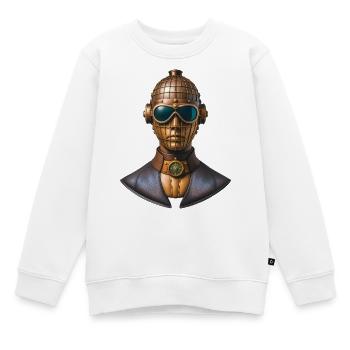 STEAM GIRL – Steam Punk'n'Roll - Kinder Premium Organic Sweatshirt - Weiß - Vorne - AI Model Kid Male (0cm)