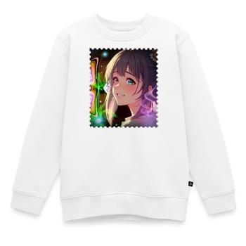 Magische Neontraumheldin - Kinder Premium Organic Sweatshirt - Weiß - Vorne - AI Model Kid Male (0cm)