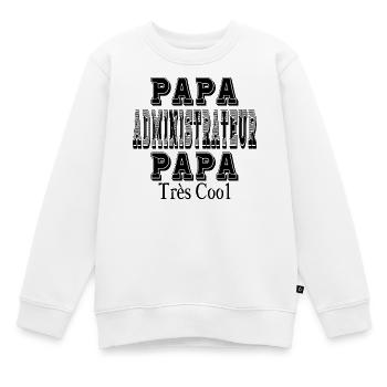 Papa Administrator Sehr cooler Papa - Kinder Premium Organic Sweatshirt - Weiß - Vorne - AI Model Kid Male (0cm)