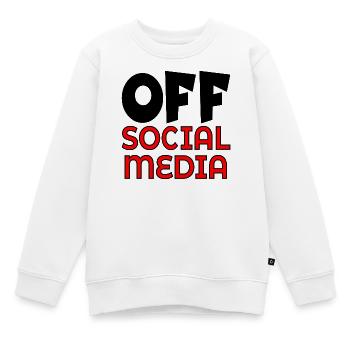 AUSSERHALB DER SOZIALEN MEDIEN - Kinder Premium Organic Sweatshirt - Weiß - Vorne - AI Model Kid Male (0cm)