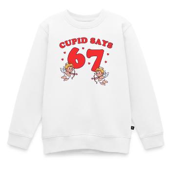 Cupid dit 67 – adore le design Cupidon - Sweat Premium enfant bio - blanc - Devant - AI Model Kid Male (0cm)