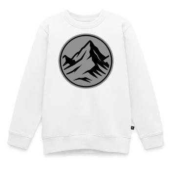 Berg Symbol Gipfel - Kinder Premium Organic Sweatshirt - Weiß - Vorne - AI Model Kid Male (0cm)