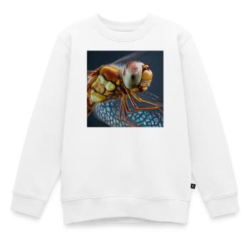 Extreme Dragonflies Macro Portrait Graphique de la Faune - Sweat Premium enfant bio - blanc - Devant - AI Model Kid Male (0cm)
