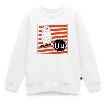 U wie Uhu - Kinder Premium Organic Sweatshirt - Weiß - Vorne - AI Model Kid Male (0cm)