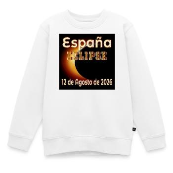 Observation des éclipses en Espagne - Sweat Premium enfant bio - blanc - Devant - AI Model Kid Male (0cm)