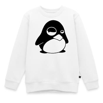 Grumpy Tux – Drôle de Penguin Linux pour les geeks - Sweat Premium enfant bio - blanc - Devant - AI Model Kid Male (0cm)