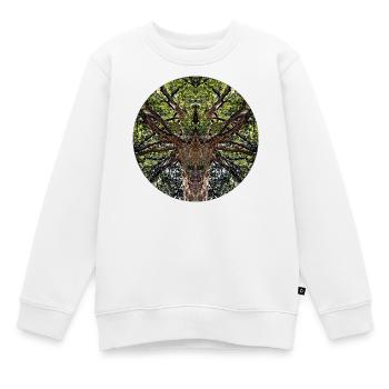 Créatures de la nature dans la cime des arbres - Sweat Premium enfant bio - blanc - Devant - AI Model Kid Male (0cm)