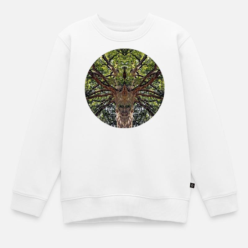 Créatures de la nature dans la cime des arbres - Sweat Premium enfant bio - blanc